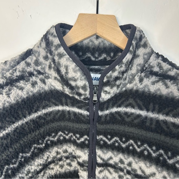 Old Navy Men’s Sherpa Quarter Zip Sweatshirt in Black Jack, Size Large - Picture 4 of 8